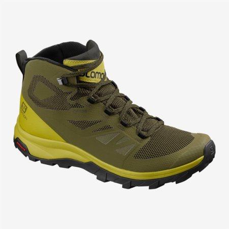 Scarpe Trekking Salomon OUTline Mid GTX Uomo Verde Oliva IT 5-V36